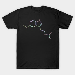 Melatonin Kawaii Pastel Rainbow Molecule T-Shirt